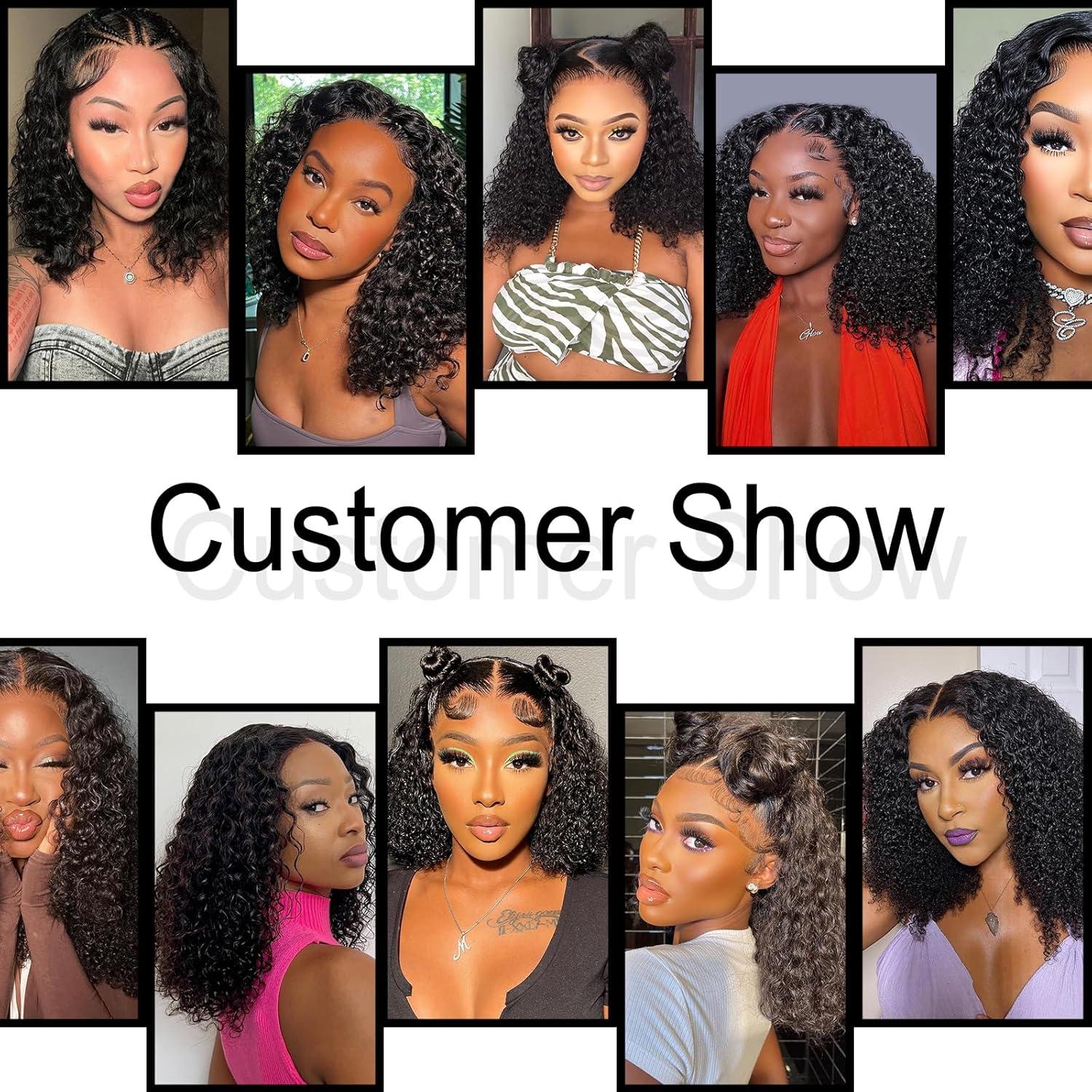 imageBEEOS 13x6 SKINLIKE Real HD Lace Frontal Bob Wig Ultrafitted Cap PrePlucked Bleached Knots 180 Density Straight Human Hair Wig 12 Inch13x6 HD Lace Wig Curly Bob