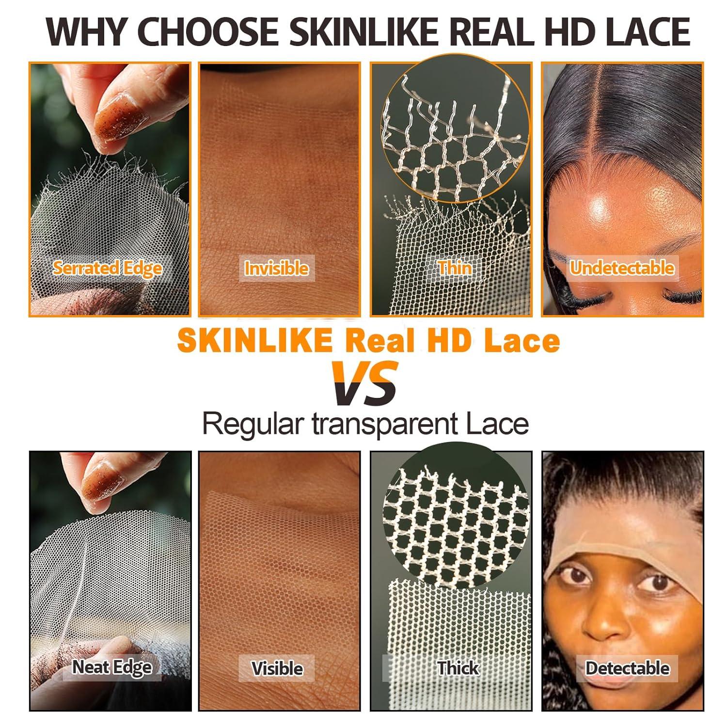 imageBEEOS 13x6 SKINLIKE Real HD Lace Frontal Bob Wig Ultrafitted Cap PrePlucked Bleached Knots 180 Density Straight Human Hair Wig 12 Inch13x6 HD Lace Wig Curly Bob