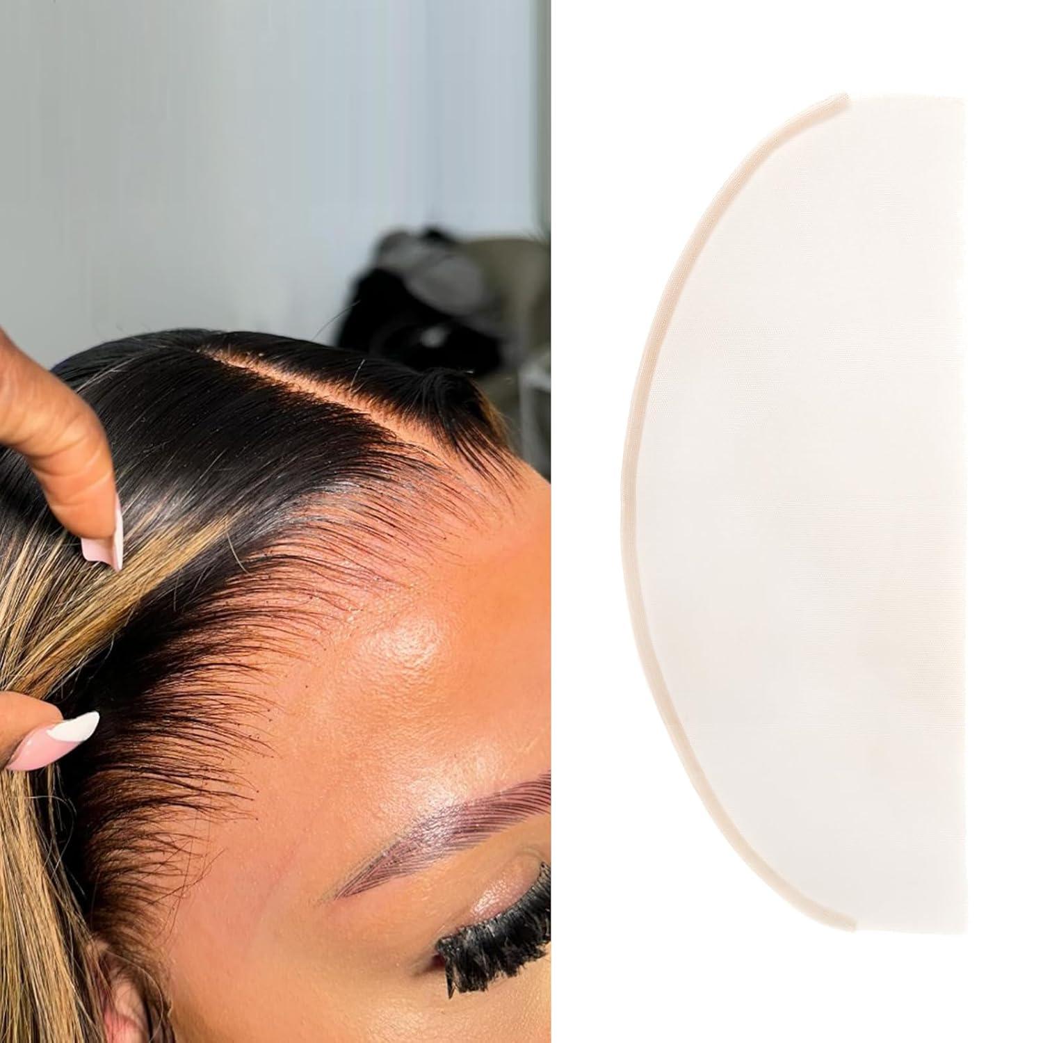 imageBEEOS 4x4 Transparent Lace for Wig Making 5 Pieces Lace Net Base for Making Closure Wigs Accessories for Repairing Wig Cap01mm Skinlike HD Lace