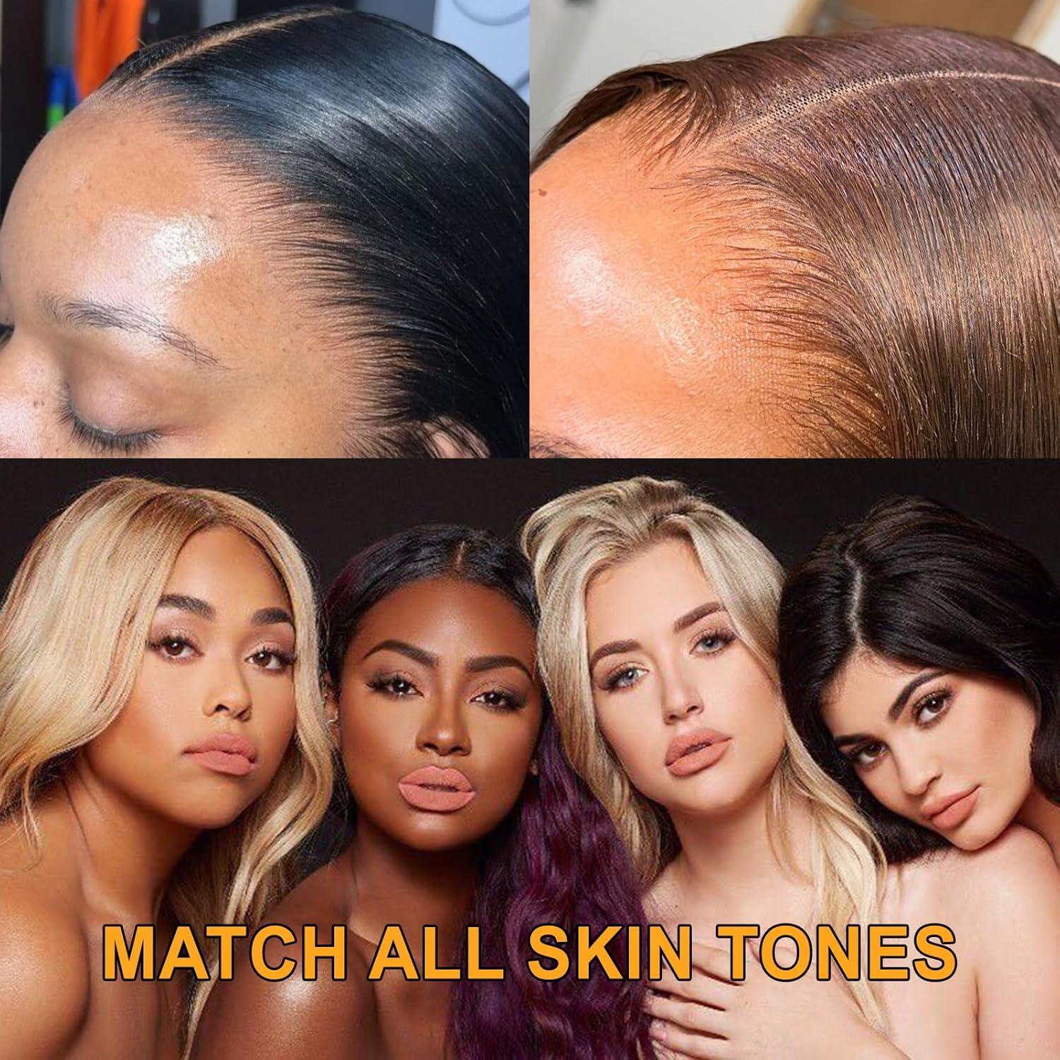 imageBEEOS 4x4 Transparent Lace for Wig Making 5 Pieces Lace Net Base for Making Closure Wigs Accessories for Repairing Wig Cap01mm Skinlike HD Lace