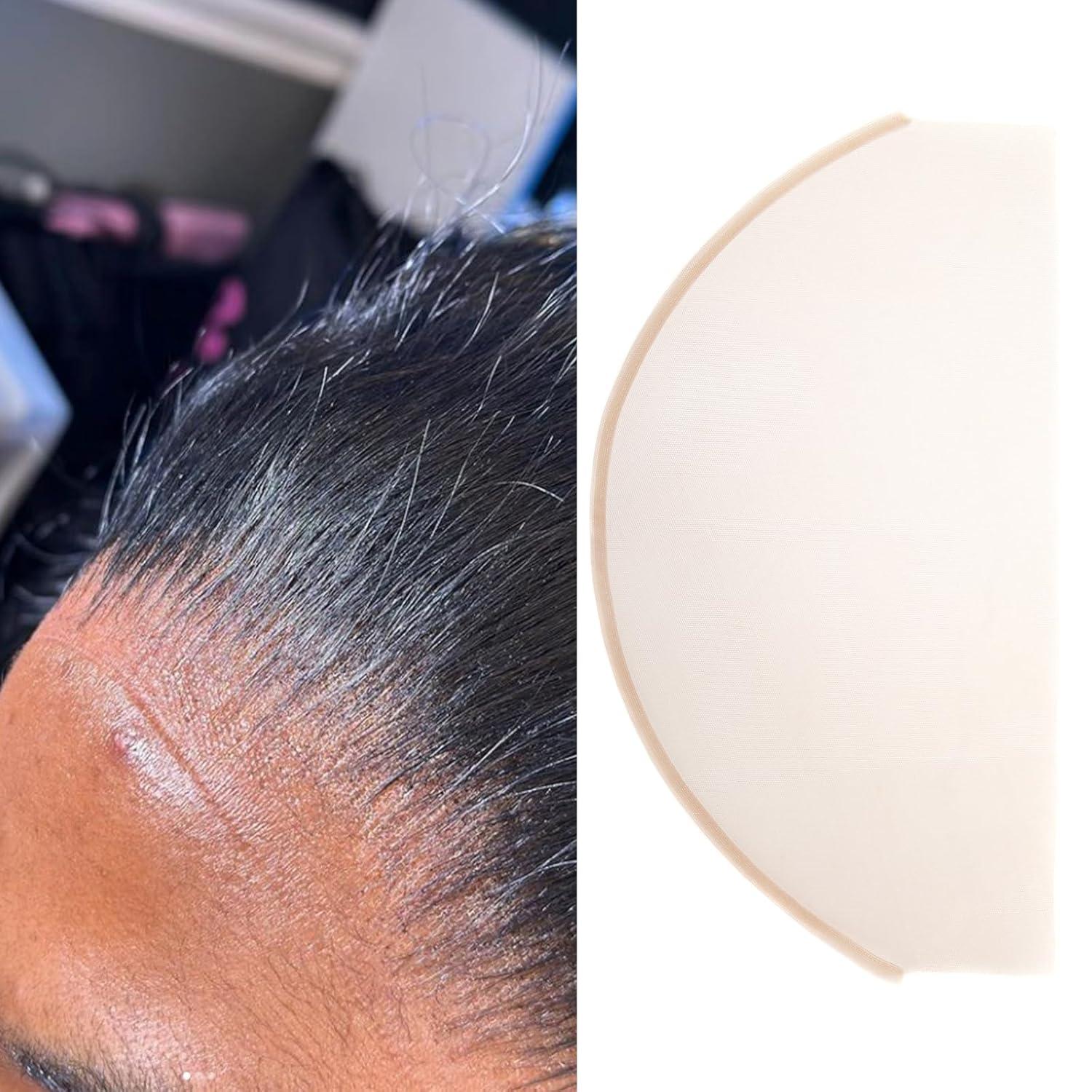 imageBEEOS 4x4 Transparent Lace for Wig Making 5 Pieces Lace Net Base for Making Closure Wigs Accessories for Repairing Wig Cap01mm Skinlike HD Lace