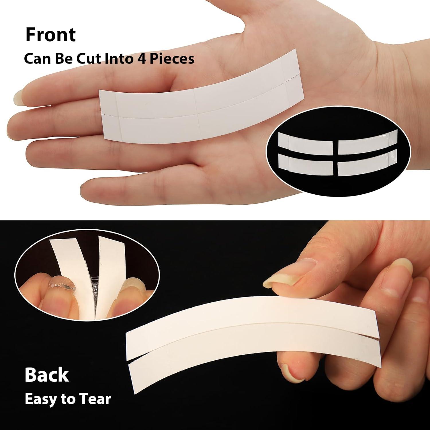 imageBEEOS Double Sided Waterproof Wig Tape for Lace and PU UltraHold Clear Toupee Tape No Residue NonMelting 36 PCS