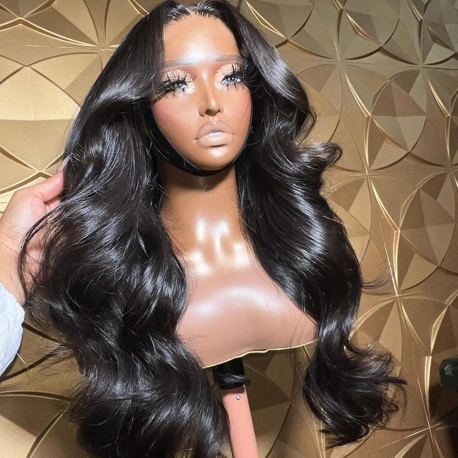 imageBEEOS Wear and Go 5x5 SKINLIKE Real HD Lace Closure Wig Precut 180 Density PrePlucked Bleached Knots Glueless Straight Virgin Human Hair Wigs 22 Inch13x6 Body Wave Glueless HD Lace Wig 250 Density