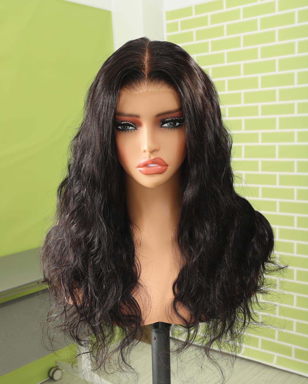 imageBEEOS Wear and Go 5x5 SKINLIKE Real HD Lace Closure Wig Precut 180 Density PrePlucked Bleached Knots Glueless Straight Virgin Human Hair Wigs 22 Inch9x6 Body Wave Glueless HD Lace Wig 180 Density