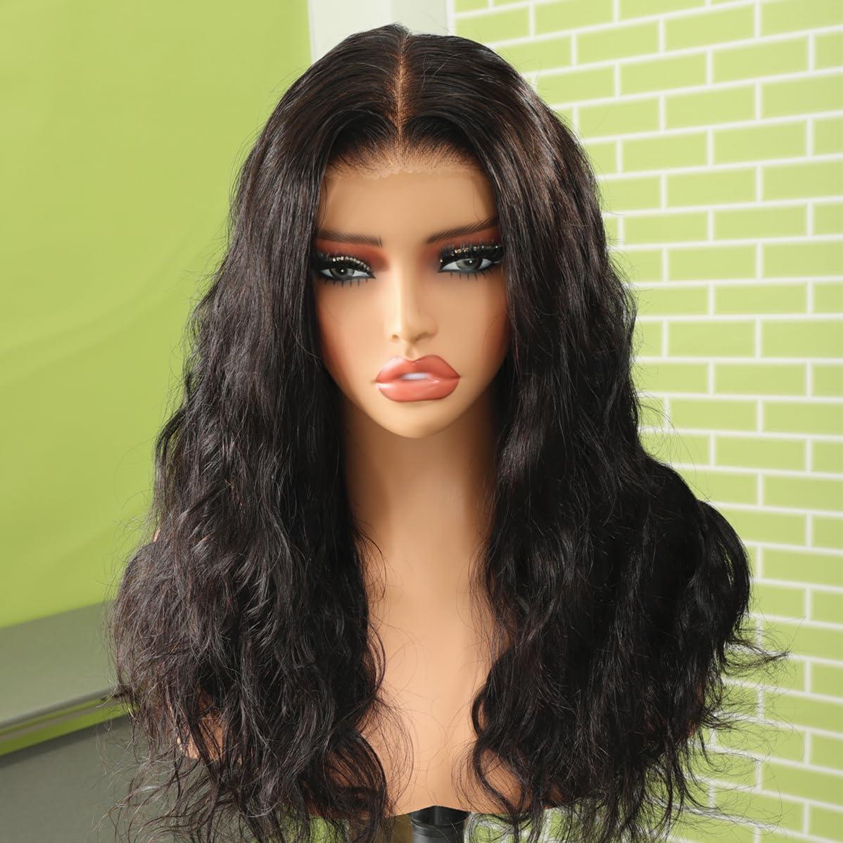 imageBEEOS Wear and Go 5x5 SKINLIKE Real HD Lace Closure Wig Precut 180 Density PrePlucked Bleached Knots Glueless Straight Virgin Human Hair Wigs 22 Inch9x6 Body Wave Glueless HD Lace Wig 180 Density