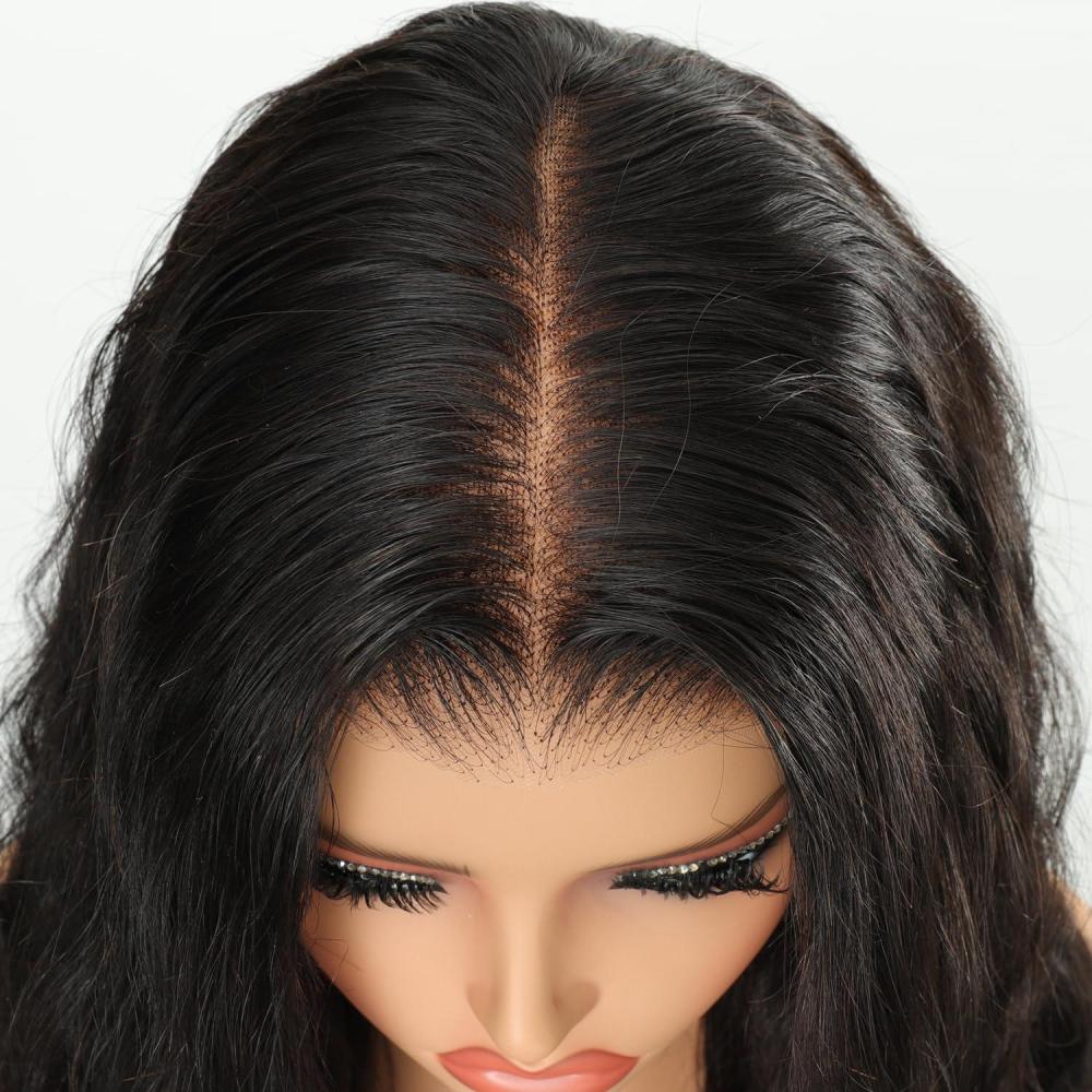 imageBEEOS Wear and Go 5x5 SKINLIKE Real HD Lace Closure Wig Precut 180 Density PrePlucked Bleached Knots Glueless Straight Virgin Human Hair Wigs 22 Inch9x6 Body Wave Glueless HD Lace Wig 250 Density