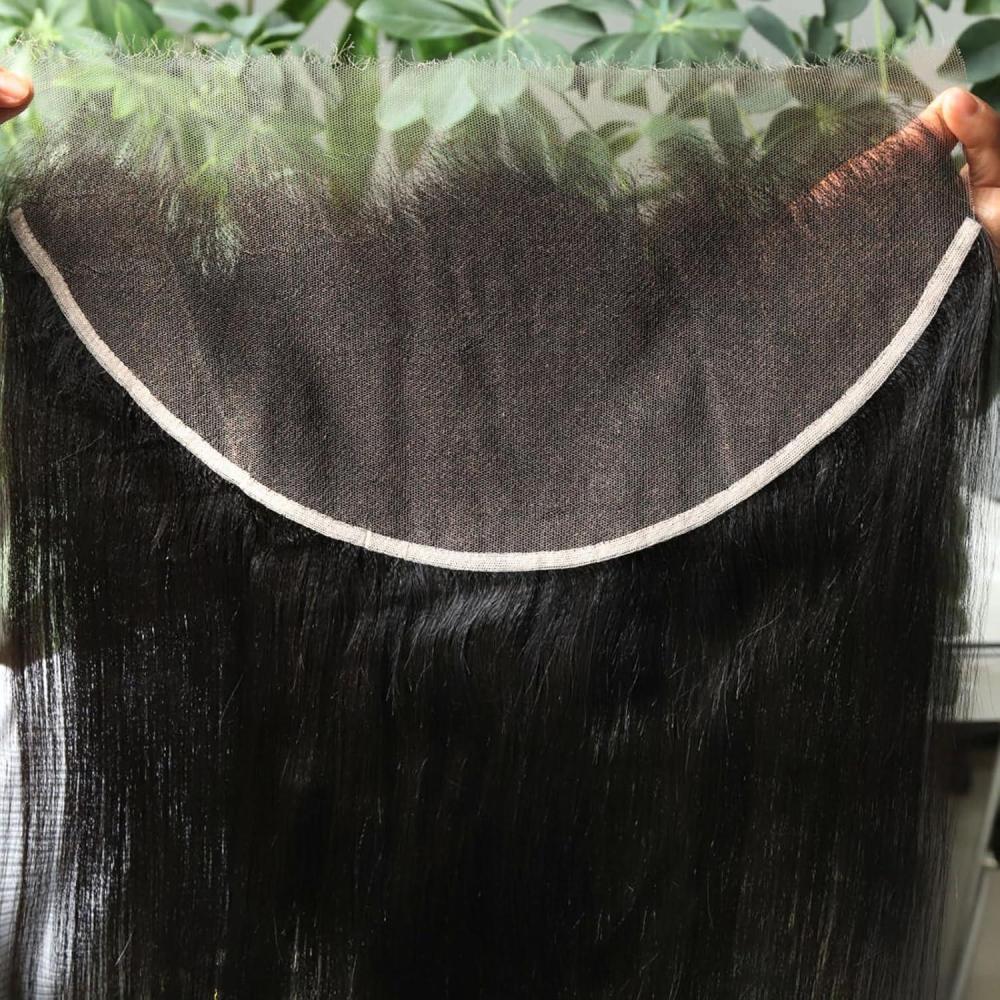 imageBEEOS Yaki Straight 5x5 SKINLIKE Real HD Lace Closure PrePlucked Bleached Knots Natural Black Human Hair 16 Inch13x6 HD Lace FrontalYaki Straight