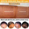 BEEOS 13×6 SKINLIKE Real HD Lace Frontal Bob Wig, Ultra-fitted Cap Pre-Plucked Bleached Knots 180% Density Straight Human Hair Wig 12 Inch(13×4 HD Lace Wig – Straight Bob)