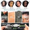 BEEOS 13×6 SKINLIKE Real HD Lace Frontal Bob Wig, Ultra-fitted Cap Pre-Plucked Bleached Knots 180% Density Straight Human Hair Wig 12 Inch(13×6 HD Lace Wig – Straight Bob)