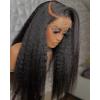BEEOS 13×6 Ultra-fitted HD Lace Wig 250% Density Pre Plucked Curly Human Hair Wigs Bleached Knots 18 Inch(5×5 HD Lace Kinky Straight Wig-180% Density)