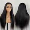 BEEOS 13×6 Ultra-fitted HD Lace Wig 250% Density Pre Plucked Curly Human Hair Wigs Bleached Knots 18 Inch(Ultra-fitted 13×6 HD Lace Straight Wig-180% Density)
