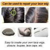 BEEOS 4×4 Transparent Lace for Wig Making, 5 Pieces Lace Net Base for Making Closure Wigs Accessories for Repairing Wig Cap(Transparent Lace)