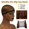 BEEOS Black SKINLIKE HD Wig Cap, 4 Pieces Invisible and Sheer Breathable Ultra-thin Stretchy Stocking Caps for Lace Front Wigs, Bald Cap for Women(Black 24 PCS)