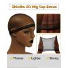 BEEOS Brown SKINLIKE HD Wig Cap, 12 Pieces Ultra-thin Invisible Stretchy Stocking Caps for Lace Front Wigs, Breathable Wig Caps for Women(Black 12 PCS)