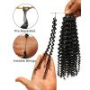 BEEOS Deep Wave Crochet Human Hair 160g, 1B/4/30 Ombre Knotless Pre-Separated Feather Crochet Hair for Women 160g, Invisible String Lightweight Reusable(160g Afro Kinky Curly Natural Black)