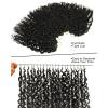 BEEOS Deep Wave Crochet Human Hair 160g, 1B/4/30 Ombre Knotless Pre-Separated Feather Crochet Hair for Women 160g, Invisible String Lightweight Reusable(40g Burmese Curly Natural Black)