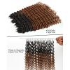 BEEOS Deep Wave Crochet Human Hair 160g, 1B/4/30 Ombre Knotless Pre-Separated Feather Crochet Hair for Women 160g, Invisible String Lightweight Reusable(40g Deep Wave #1B/30)