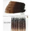BEEOS Deep Wave Crochet Human Hair 160g, 1B/4/30 Ombre Knotless Pre-Separated Feather Crochet Hair for Women 160g, Invisible String Lightweight Reusable(40g Deep Wave #1B/4/30)