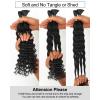 BEEOS Human Braiding Hair for Boho Braids, 100g Deep Wave Bulk Human Hair for Braiding Bohemian Knotless Micro Braids 18 Inch #1B Natural Black(#1 Jet Black-100g)