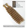 BEEOS Human Braiding Hair for Boho Braids, 100g Deep Wave Bulk Human Hair for Braiding Bohemian Knotless Micro Braids 18 Inch #1B Natural Black(#27 Honey Blonde-100g)