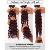 BEEOS Human Braiding Hair for Boho Braids, 100g Deep Wave Bulk Human Hair for Braiding Bohemian Knotless Micro Braids 18 Inch #1B Natural Black(#99J Burgundy-100g)