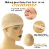 BEEOS Nude Extra Large Mesh Wig Cap for Long Hair with Open-end, 3 Pieces High-Elastic Nude Hair Net Plopping Cap for Women(Nude 3 PCS)