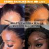 BEEOS Wear and Go 5×5 SKINLIKE Real HD Lace Closure Wig, Pre-cut 180% Density Pre-Plucked Bleached Knots Glueless Straight Virgin Human Hair Wigs 22 Inch(5×5 Straight Glueless HD Lace Wig 250% Density)