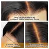 BEEOS Wear and Go 5×5 SKINLIKE Real HD Lace Closure Wig, Pre-cut 180% Density Pre-Plucked Bleached Knots Glueless Straight Virgin Human Hair Wigs 22 Inch(9×6 Body Wave Glueless HD Lace Wig 180% Density)
