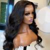 BEEOS Wear and Go 5×5 SKINLIKE Real HD Lace Closure Wig, Pre-cut 180% Density Pre-Plucked Bleached Knots Glueless Straight Virgin Human Hair Wigs 22 Inch(9×6 Body Wave Glueless HD Lace Wig 180% Density)