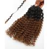 BEEOS Deep Wave Crochet Human Hair 160g, 1B/4/30 Ombre Knotless Pre-Separated Feather Crochet Hair for Women 160g, Invisible String Lightweight Reusable(160g Deep Wave #1B/30)
