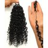 BEEOS Deep Wave Crochet Human Hair 160g, 1B/4/30 Ombre Knotless Pre-Separated Feather Crochet Hair for Women 160g, Invisible String Lightweight Reusable(40g Burmese Curly Natural Black)