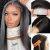 BEEOS Wear and Go 5×5 SKINLIKE Real HD Lace Closure Wig, Pre-cut 180% Density Pre-Plucked Bleached Knots Glueless Straight Virgin Human Hair Wigs 22 Inch(5×5 Straight Glueless HD Lace Wig 250% Density)