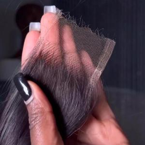 BEEOS 13×6 HD Lace Frontal Only, 0.10mm Ultra-thin Invisible Film Lace Straight Virgin Human Hair Frontal Pre Plucked Natural Hairline 20 Inch(2×6 HD Lace Closure-Body Wave)