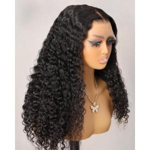 BEEOS 13×6 Ultra-fitted HD Lace Wig 250% Density Pre Plucked Curly Human Hair Wigs Bleached Knots 18 Inch(Ultra-fitted 13×6 HD Lace Curly Wig-180% Density)