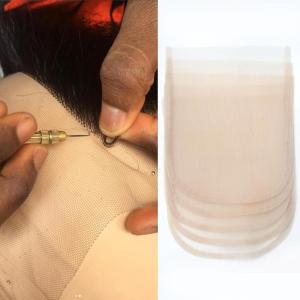 BEEOS 4×4 Transparent Lace for Wig Making, 5 Pieces Lace Net Base for Making Closure Wigs Accessories for Repairing Wig Cap(Transparent Lace)