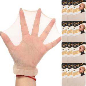 BEEOS Black SKINLIKE HD Wig Cap, 4 Pieces Invisible and Sheer Breathable Ultra-thin Stretchy Stocking Caps for Lace Front Wigs, Bald Cap for Women(Nude 24 PCS)