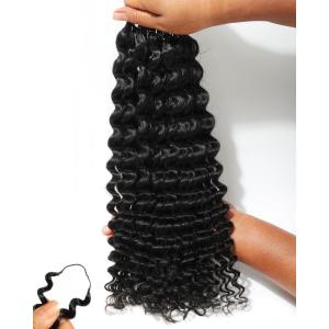 BEEOS Deep Wave Crochet Human Hair 160g, 1B/4/30 Ombre Knotless Pre-Separated Feather Crochet Hair for Women 160g, Invisible String Lightweight Reusable(40g Deep Wave Natural Black)