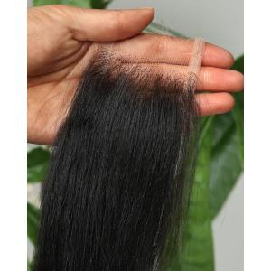 BEEOS Yaki Straight 5×5 SKINLIKE Real HD Lace Closure, Pre-Plucked Bleached Knots Natural Black Human Hair 16 Inch(2×6 HD Lace Closure-Yaki Straight)