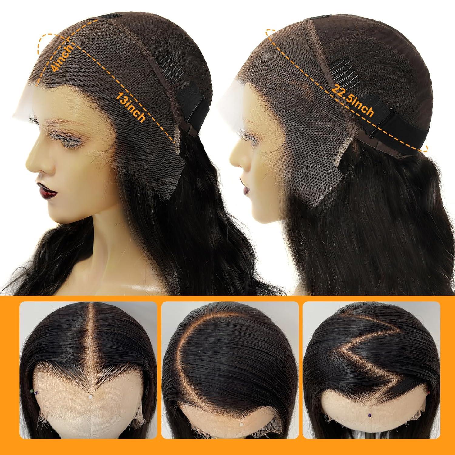 imageBEEOS Ultrafitted HD Lace Wig 250 Density 13x6 Full Frontal Straight Bob Human Hair Wigs Pre Plucked Bleached Knots 12 Inch13x4 Full Frontal HD Lace Straight Bob Wig180 Density