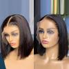 BEEOS Ultra-fitted HD Lace Wig 250% Density 13×6 Full Frontal Straight Bob Human Hair Wigs Pre Plucked Bleached Knots 12 Inch(13×4 Full Frontal HD Lace Straight Bob Wig-180% Density)