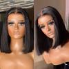 BEEOS Ultra-fitted HD Lace Wig 250% Density 13×6 Full Frontal Straight Bob Human Hair Wigs Pre Plucked Bleached Knots 12 Inch(Ultra-fitted 13×6 HD Lace Straight Bob Wig-180% Density)