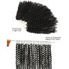 BEEOS Human Crochet Hair Kinky Curly 160g, Pre-Separated Feather Crochet Human Hair for Women, Detangle Easily and Reusable 16 Inch(160g-Afro Kinky Curly-Natural Black)