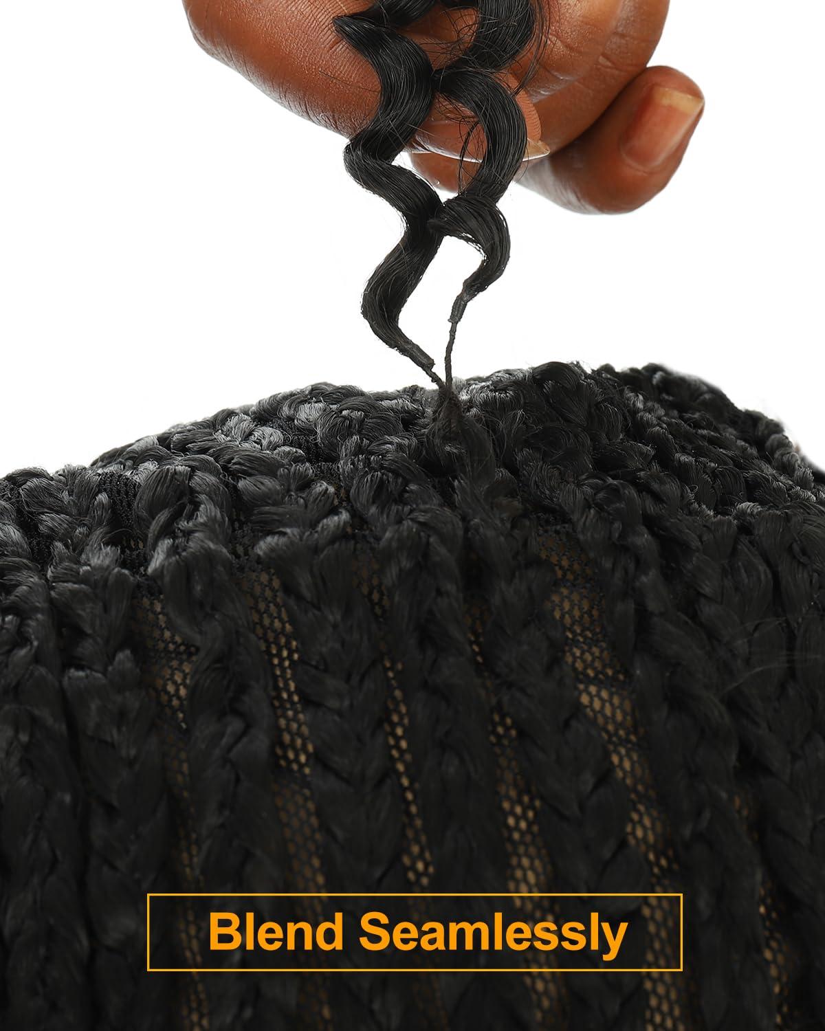 imageBEEOS Remy Human Crochet Hair Burmese Curly PreSeparated Knotless Feather Crochet Human Hair for Women 18 Inch Miracle Knots and Reusable 40g160gBurmese CurlyNatural Black