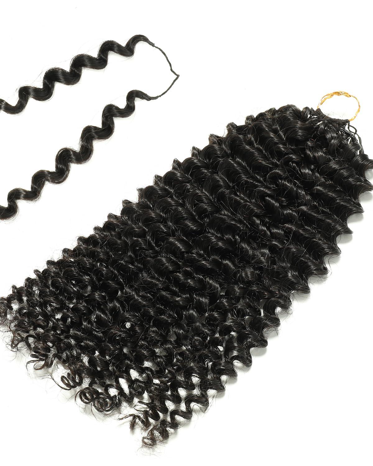imageBEEOS Remy Human Crochet Hair Burmese Curly PreSeparated Knotless Feather Crochet Human Hair for Women 18 Inch Miracle Knots and Reusable 40g40gAfro Kinky CurlyNatural Black