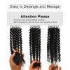 BEEOS Remy Human Crochet Hair Burmese Curly, Pre-Separated Knotless Feather Crochet Human Hair for Women 18 Inch, Miracle Knots and Reusable 40g(160g-Afro Kinky Curly-Natural Black)