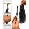BEEOS Remy Human Crochet Hair Burmese Curly, Pre-Separated Knotless Feather Crochet Human Hair for Women 18 Inch, Miracle Knots and Reusable 40g(160g-Afro Kinky Curly-Natural Black)