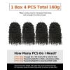 BEEOS Remy Human Crochet Hair Burmese Curly, Pre-Separated Knotless Feather Crochet Human Hair for Women 18 Inch, Miracle Knots and Reusable 40g(160g-Burmese Curly-Natural Black)