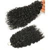BEEOS Remy Human Crochet Hair Burmese Curly, Pre-Separated Knotless Feather Crochet Human Hair for Women 18 Inch, Miracle Knots and Reusable 40g(40g-Burmese Curly-Natural Black)