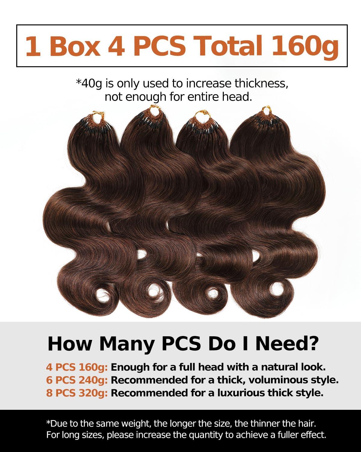 imageBEEOS Highlights Human Crochet Hair P427 Deep Wave PreSeparated Miracle Knots Feather Crochet Hair for Women Brown with Honey Blonde 16 Inch 40g160gBody Wave4 Chocolate Brown
