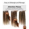 BEEOS Highlights Human Crochet Hair P4/27, Deep Wave Pre-Separated Miracle Knots Feather Crochet Hair for Women, Brown with Honey Blonde 16 Inch 40g(160g-Deep Wave-P4/27 Highlight)